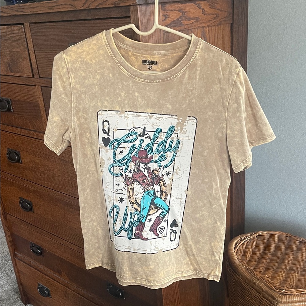 Cowboy Graphic Tee - Tan